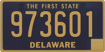 DE license plate 973601