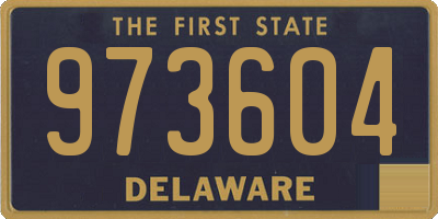 DE license plate 973604