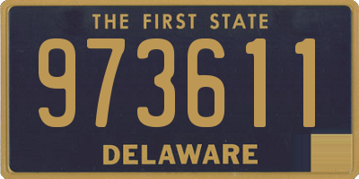 DE license plate 973611