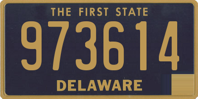 DE license plate 973614