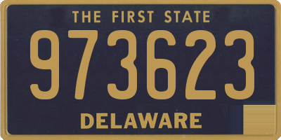 DE license plate 973623