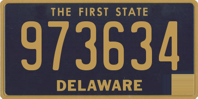 DE license plate 973634