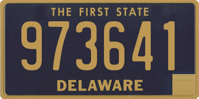DE license plate 973641