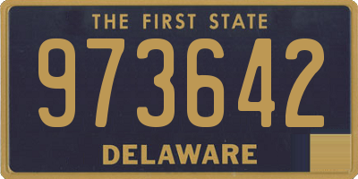 DE license plate 973642