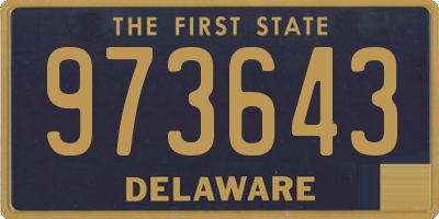 DE license plate 973643