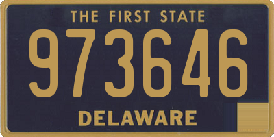 DE license plate 973646