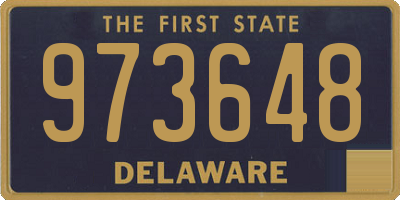 DE license plate 973648