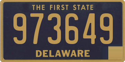DE license plate 973649