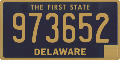 DE license plate 973652