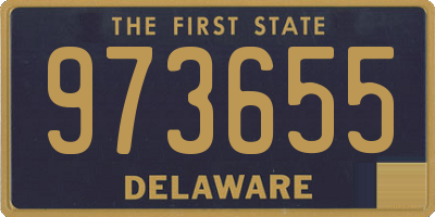 DE license plate 973655