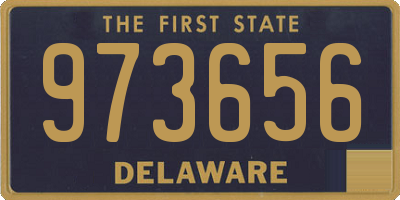 DE license plate 973656