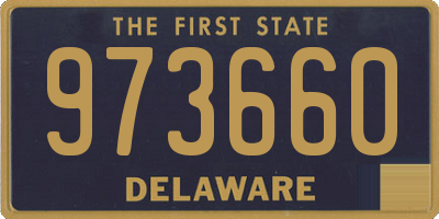 DE license plate 973660
