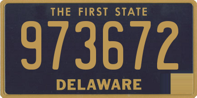 DE license plate 973672
