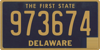 DE license plate 973674