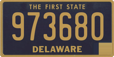 DE license plate 973680