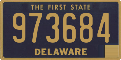 DE license plate 973684
