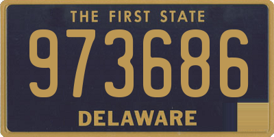 DE license plate 973686