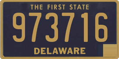 DE license plate 973716
