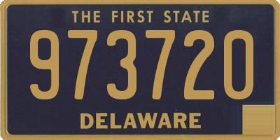 DE license plate 973720
