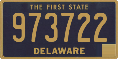 DE license plate 973722