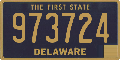 DE license plate 973724