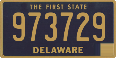 DE license plate 973729