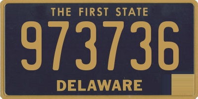 DE license plate 973736