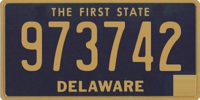 DE license plate 973742