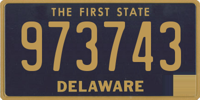 DE license plate 973743