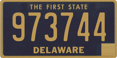DE license plate 973744