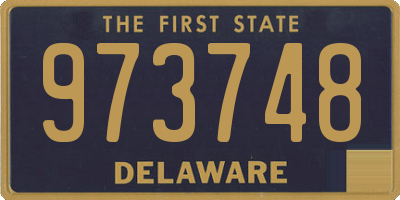 DE license plate 973748