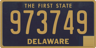 DE license plate 973749