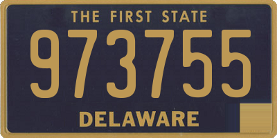 DE license plate 973755