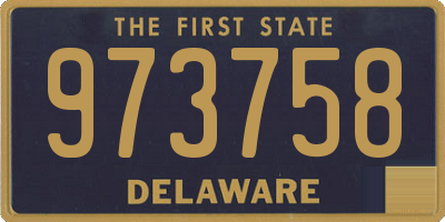 DE license plate 973758