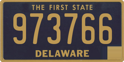 DE license plate 973766