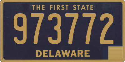 DE license plate 973772