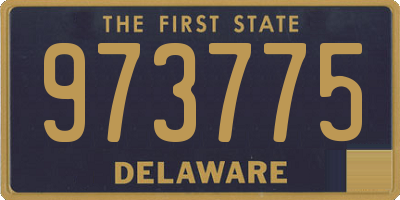 DE license plate 973775