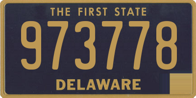 DE license plate 973778
