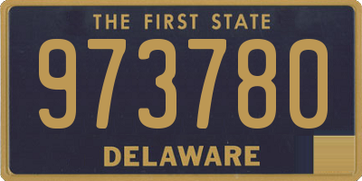 DE license plate 973780