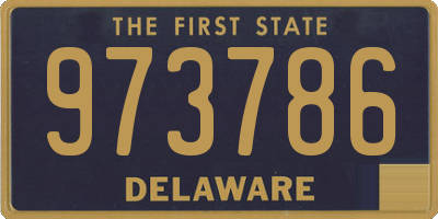 DE license plate 973786