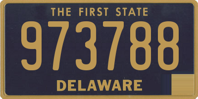 DE license plate 973788
