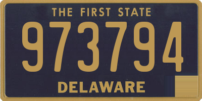 DE license plate 973794