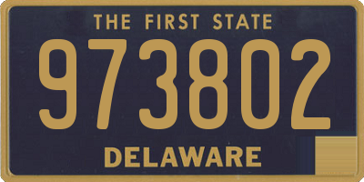 DE license plate 973802