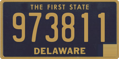 DE license plate 973811