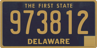 DE license plate 973812