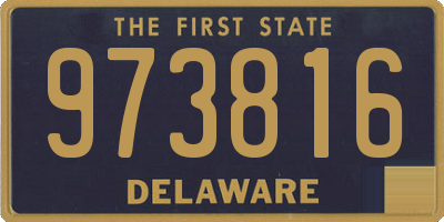 DE license plate 973816