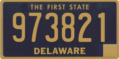 DE license plate 973821