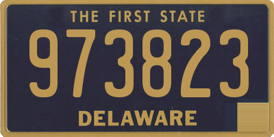 DE license plate 973823