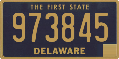 DE license plate 973845
