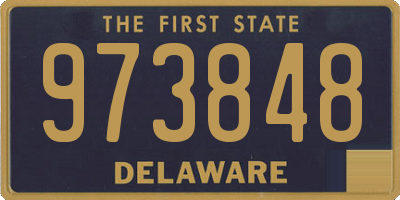 DE license plate 973848